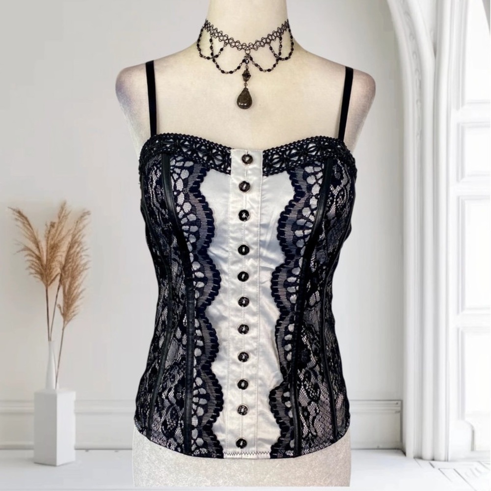 Entry Black and White Bustier Camisole